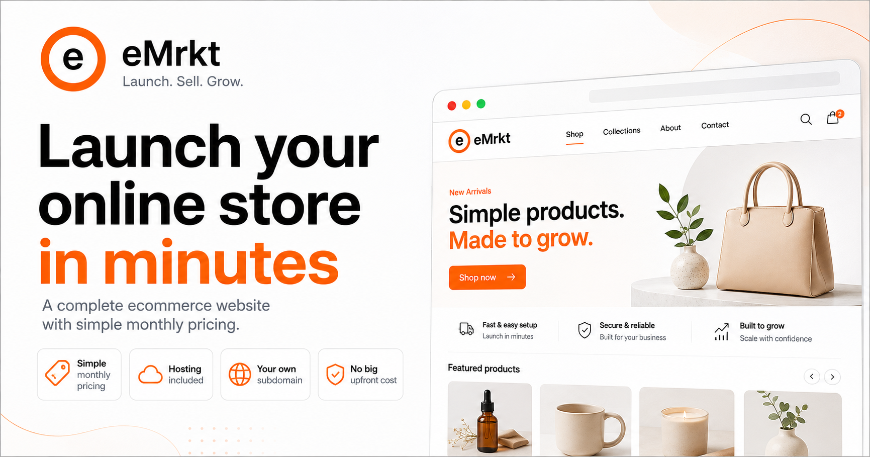 Built an e-commerce SaaS platform that lets anyone create an online store without coding logo